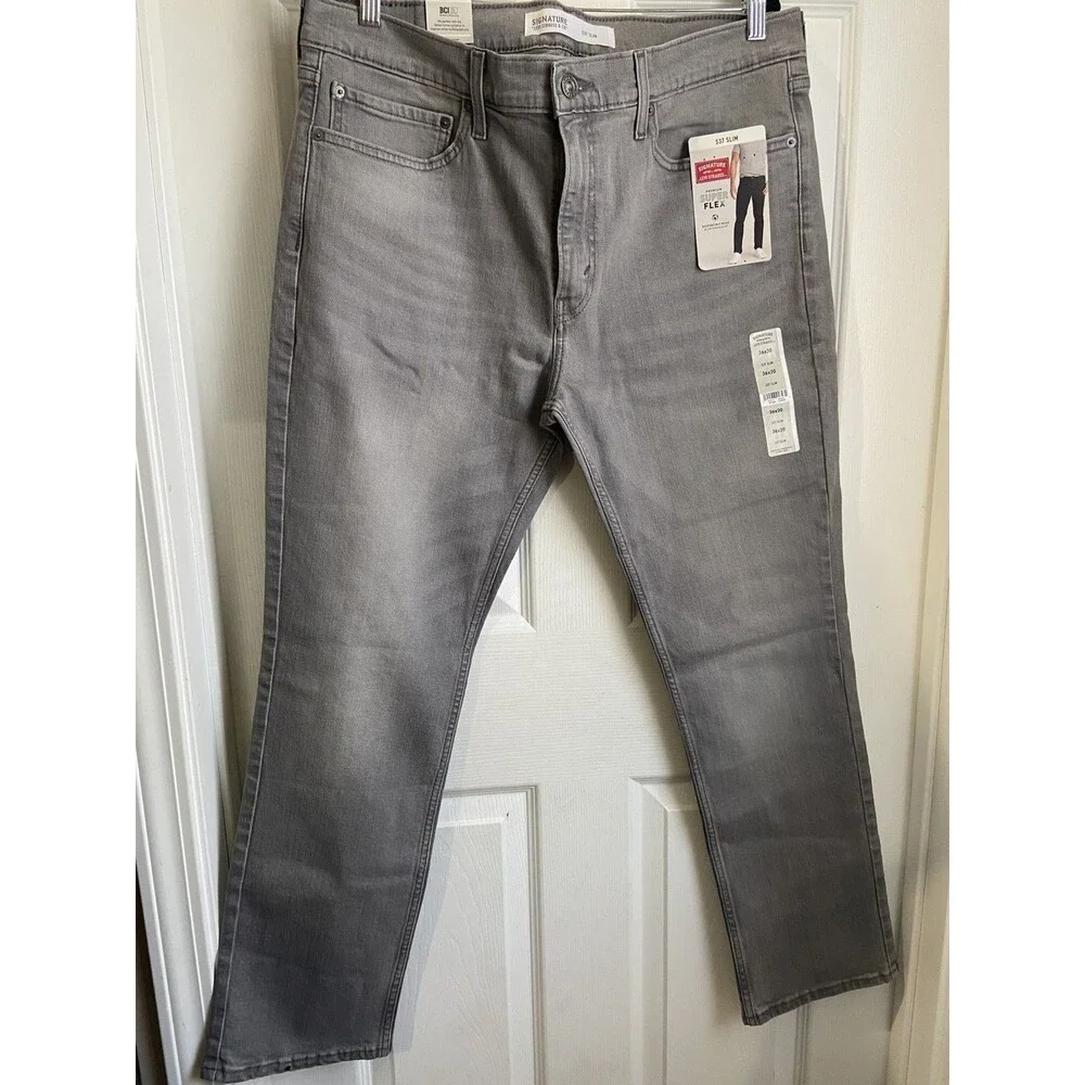 Levi Signature Men’s S37 Slim Premium Super Flex Denim Jeans 36x30 NWT